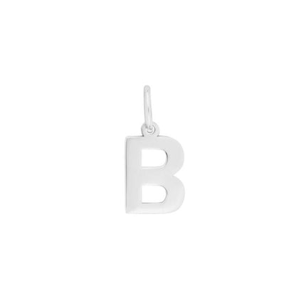 Prime & Pure Sterling Silver Initial Pendant Letter B - Prime & Pure