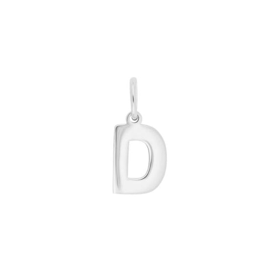 Prime & Pure 9K White Gold Initial Pendant Letter D - Prime & Pure