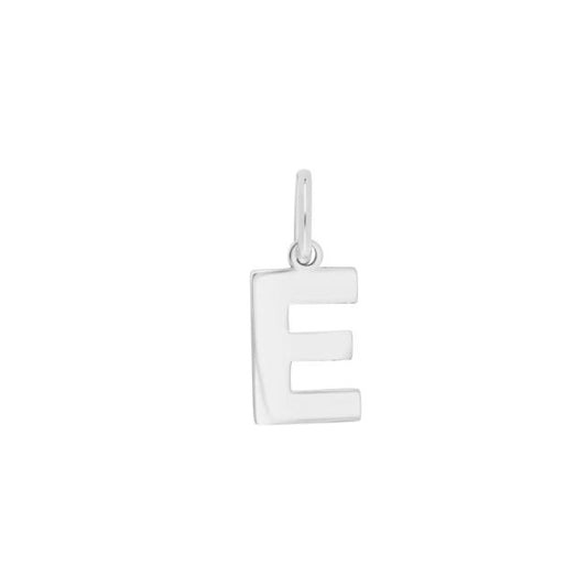 Prime & Pure Sterling Silver Initial Pendant Letter E - Prime & Pure