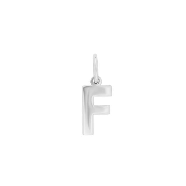 Prime & Pure Sterling Silver Initial Pendant Letter F - Prime & Pure