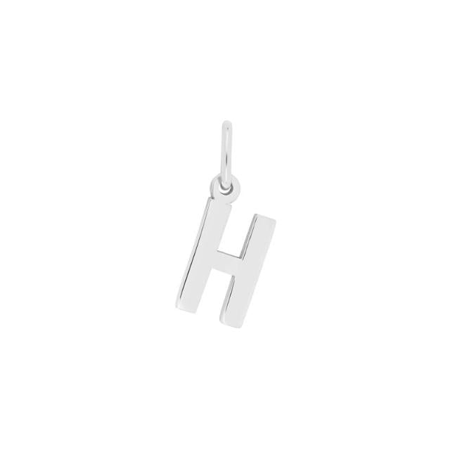 Prime & Pure Sterling Silver Initial Pendant Letter H - Prime & Pure