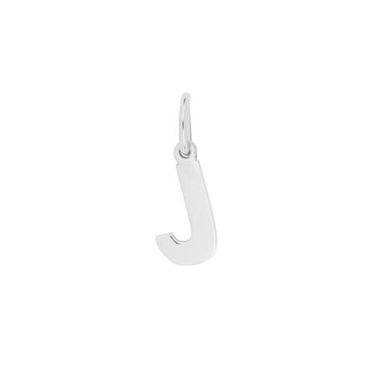 Prime & Pure Sterling Silver Initial Pendant Letter J - Prime & Pure