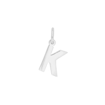 Prime & Pure Sterling Silver Initial Pendant Letter K - Prime & Pure