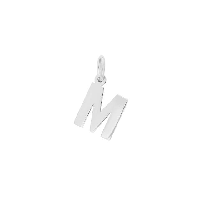 Prime & Pure Sterling Silver Initial Pendant Letter M - Prime & Pure