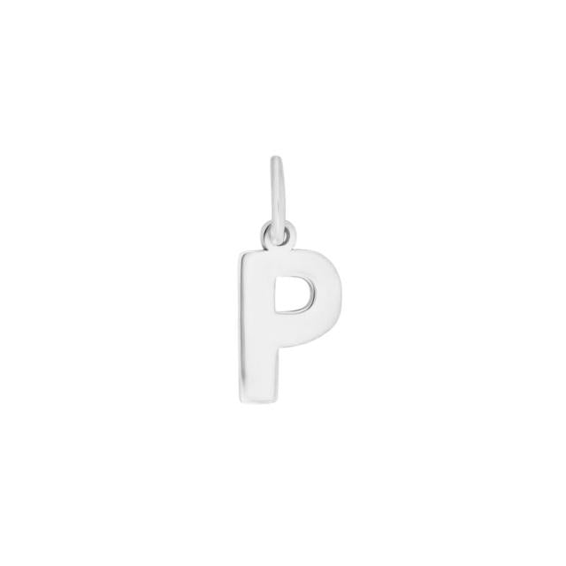 Prime & Pure Sterling Silver Initial Pendant Letter P - Prime & Pure