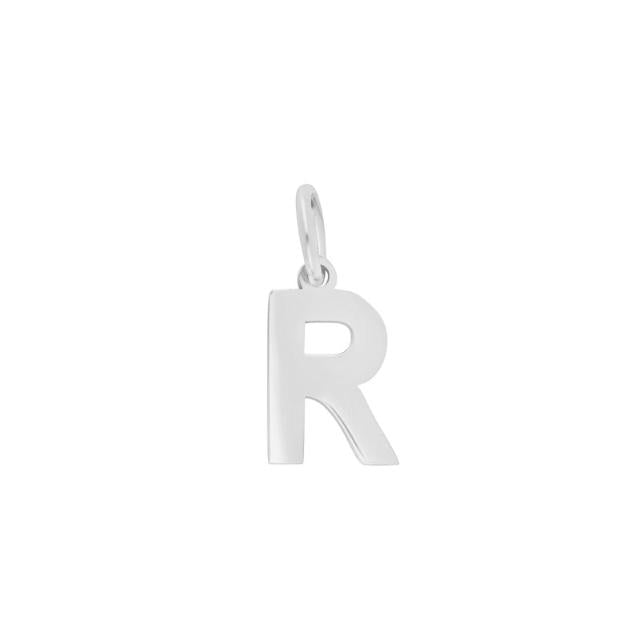 Prime & Pure Sterling Silver Initial Pendant Letter R - Prime & Pure