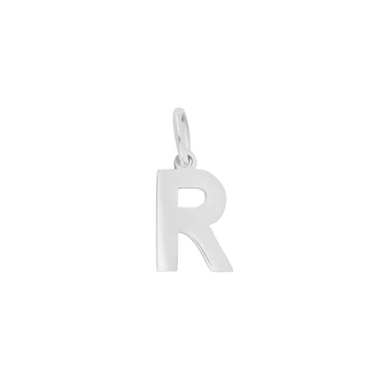 Prime & Pure 9K White Gold Initial Pendant Letter R - Prime & Pure