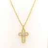 White Stone Gold Plated Cross - Prime & Pure