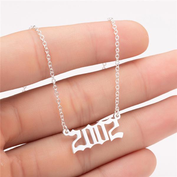 Prime & Pure Sterling Silver Birthyear Necklace 2002 - Prime & Pure