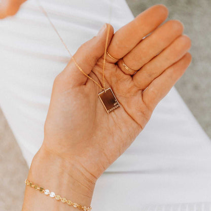 Personalised Rectangle Necklace - Prime & Pure