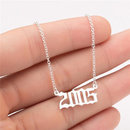 Prime & Pure 9K White Gold Birthyear Necklace 2005 - Prime & Pure