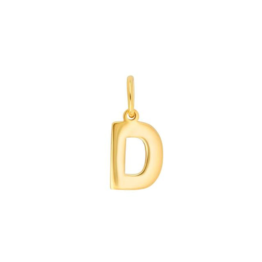 Prime & Pure 9K Yellow Gold Initial Pendant Letter D - Prime & Pure