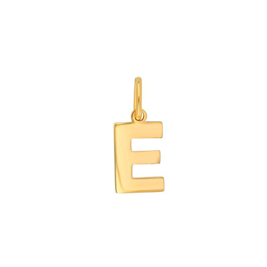 Prime & Pure 9K Yellow Gold Initial Pendant Letter E - Prime & Pure