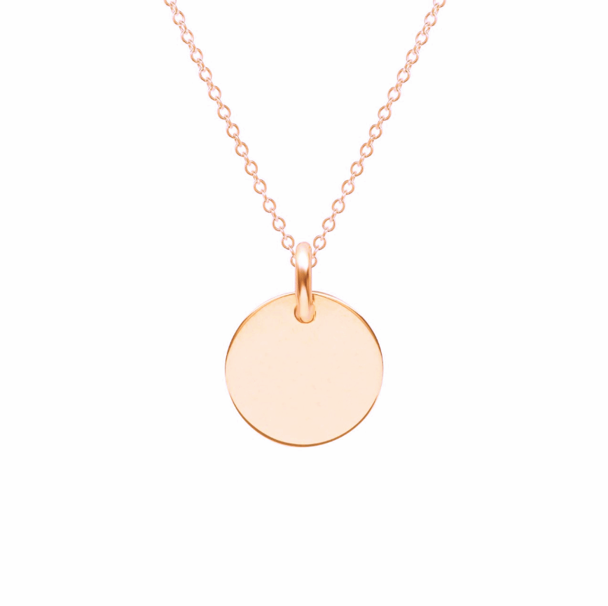 Engraved Disc Initial Necklace - Prime & Pure