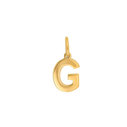 Prime & Pure 9K Yellow Gold Initial Pendant Letter G - Prime & Pure