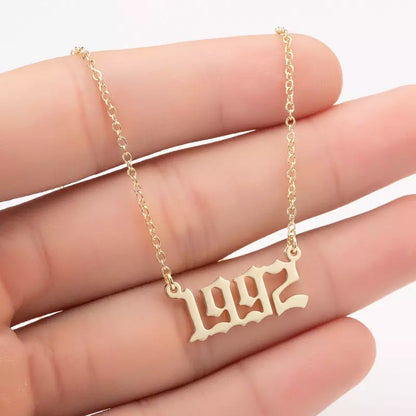 Prime & Pure 9K Yellow Gold Birthyear Necklace 1992 - Prime & Pure