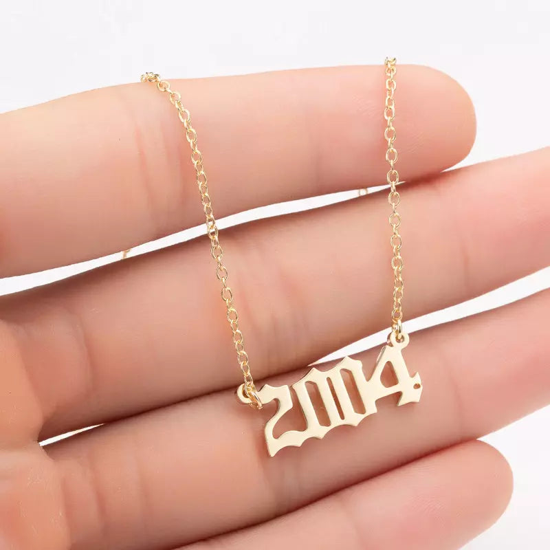 Prime & Pure 9K Yellow Gold Birthyear Necklace 2004 - Prime & Pure