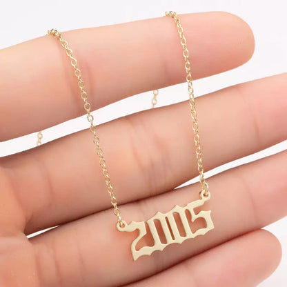 Prime & Pure 9K Yellow Gold Birthyear Necklace 2005 - Prime & Pure