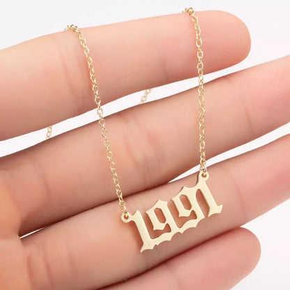 Prime & Pure 9K Yellow Gold Birthyear Necklace 1991 - Prime & Pure