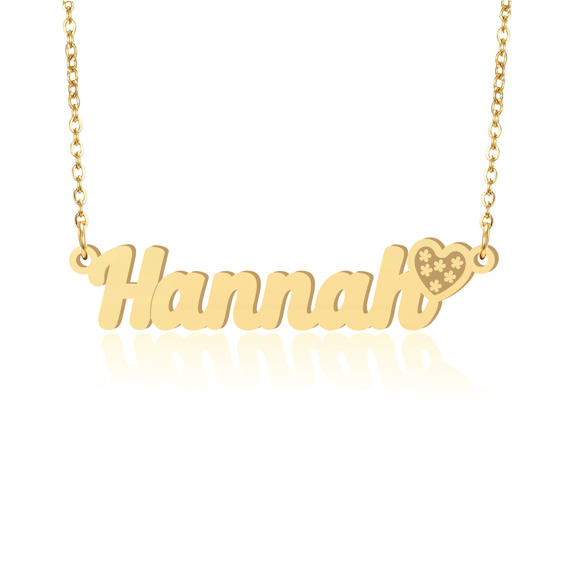 Yellow gold name deals necklace