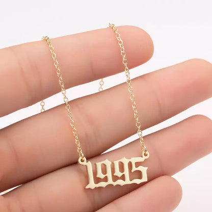 Prime & Pure 9K Yellow Gold Birthyear Necklace 1995 - Prime & Pure