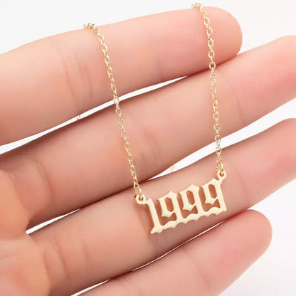 Prime & Pure 9K Yellow Gold Birthyear Necklace 1999 - Prime & Pure