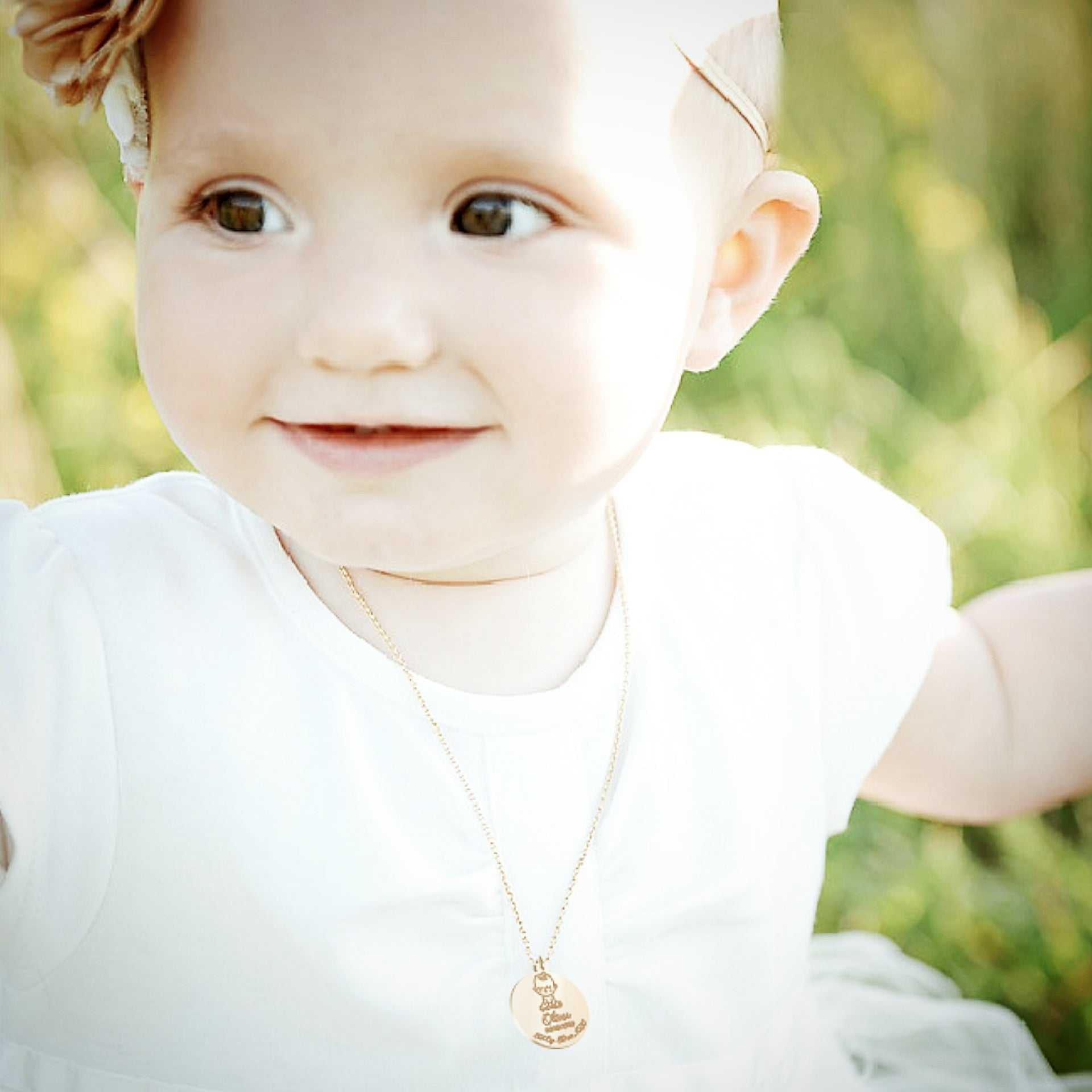 Baby girl gold plated on sale necklace