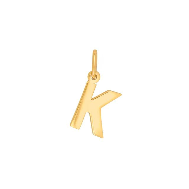 Prime & Pure 9K Yellow Gold Initial Pendant Letter K - Prime & Pure