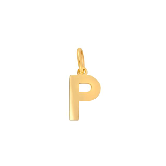 Prime & Pure 9K Yellow Gold Initial Pendant Letter P - Prime & Pure