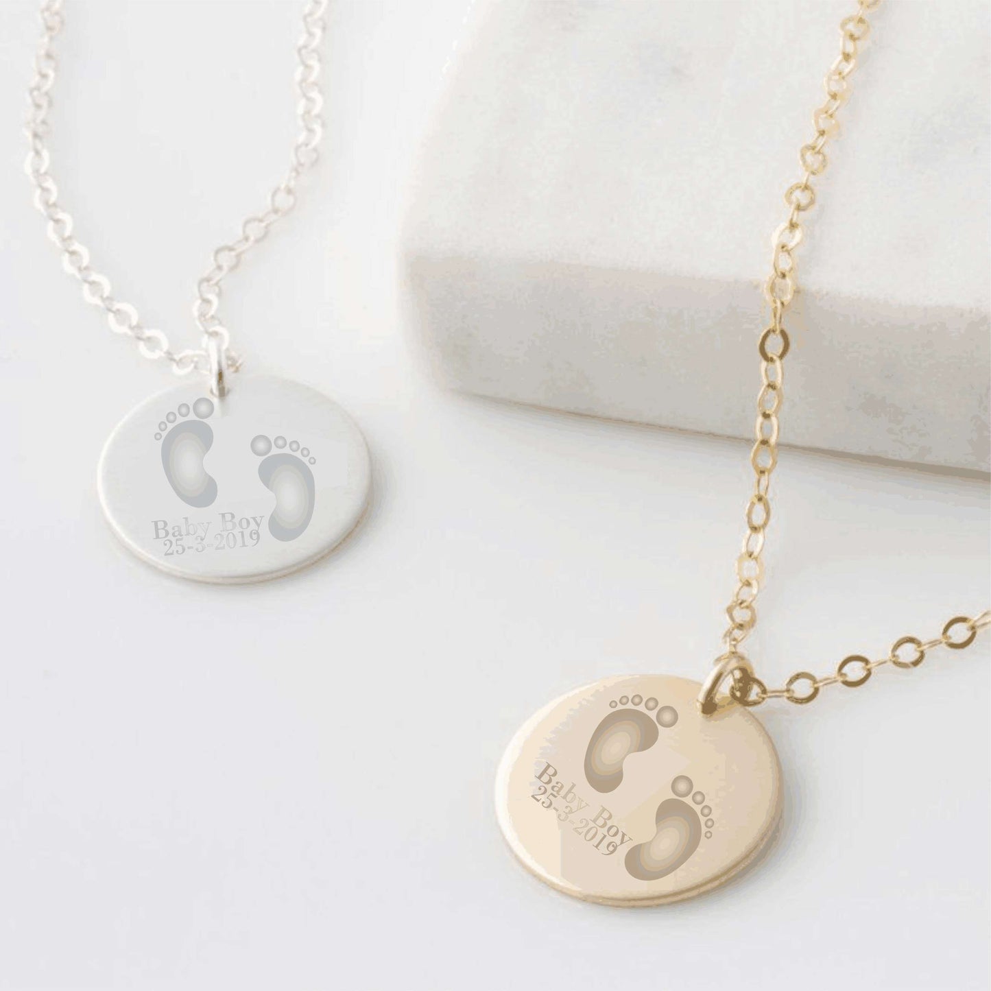 Baby feet Print Necklace - Prime & Pure