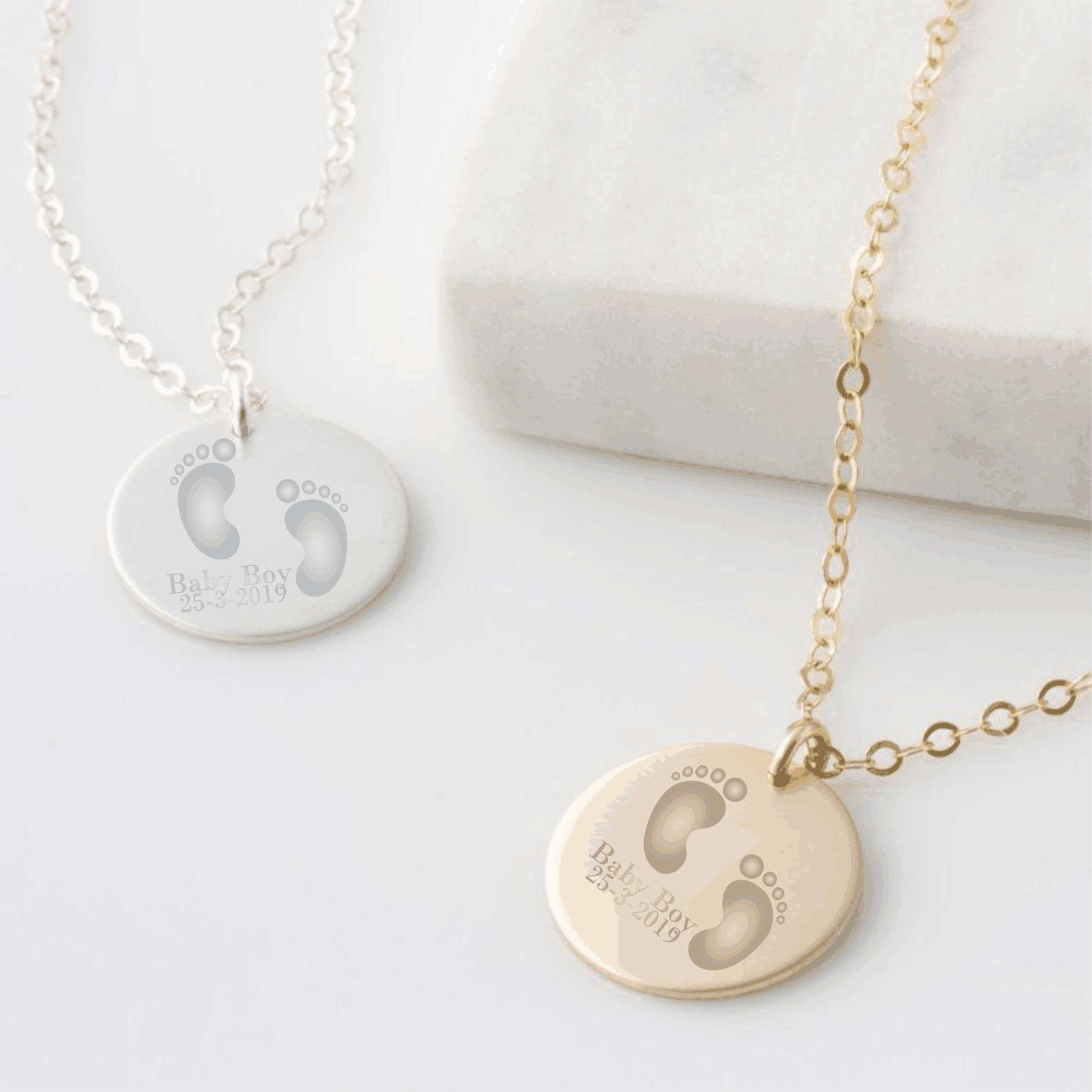 Baby feet Print Necklace - Prime & Pure