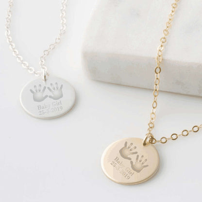 Baby Hands Print Necklace - Prime & Pure