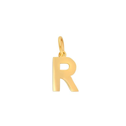 Prime & Pure 9K Yellow Gold Initial Pendant Letter R - Prime & Pure