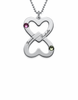 Couple Hearts Birthstones Necklace - Prime & Pure