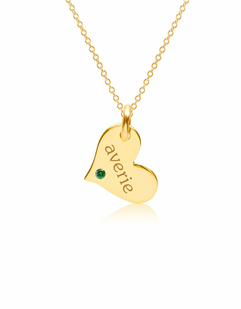 Heart Name Birthstones Necklace - Prime & Pure