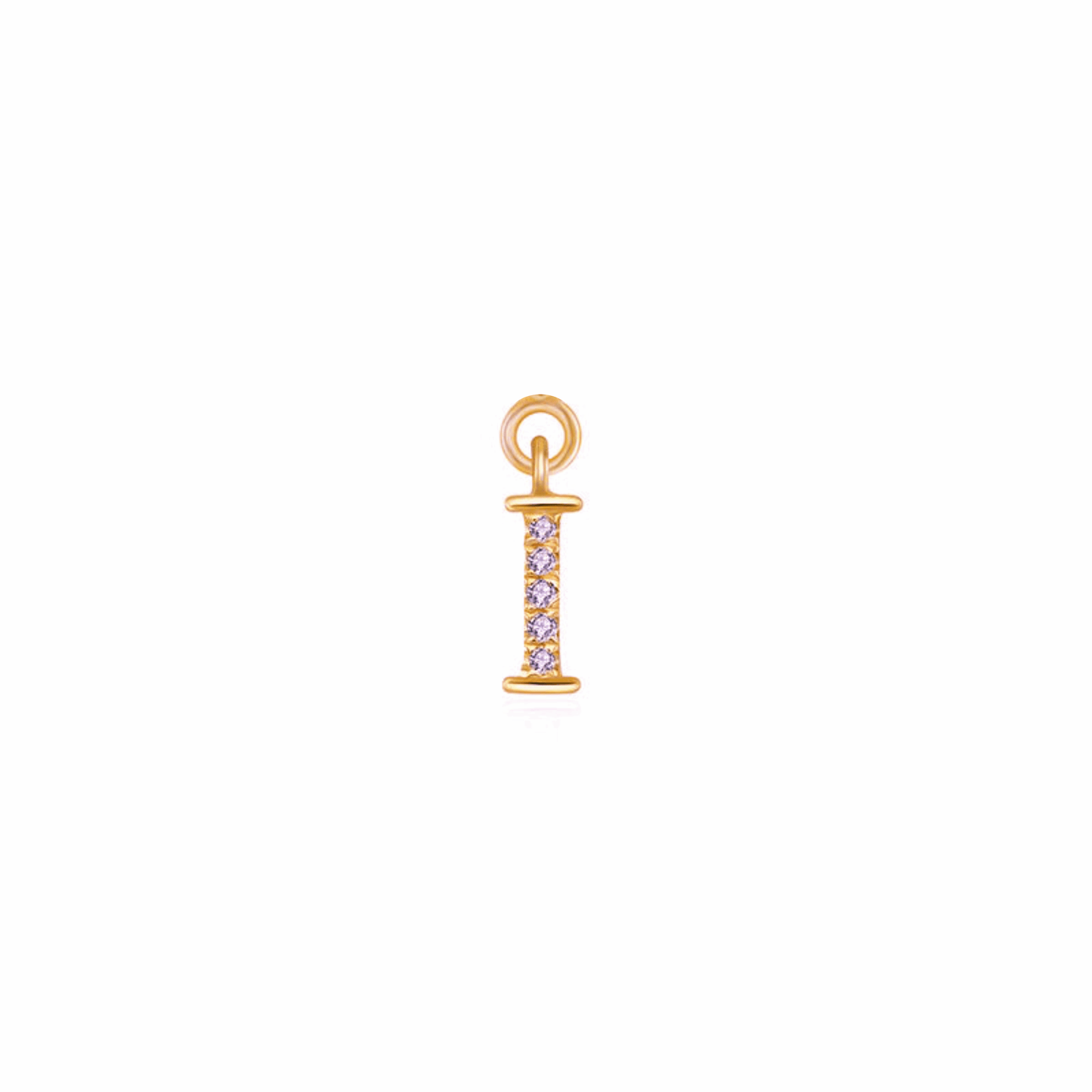 Iced Letter " I " Pendant - Prime & Pure