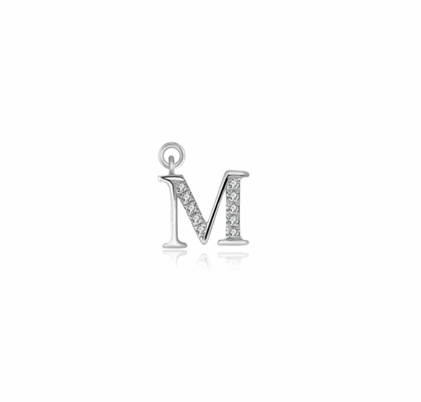 Iced Letter " M " Pendant - Prime & Pure