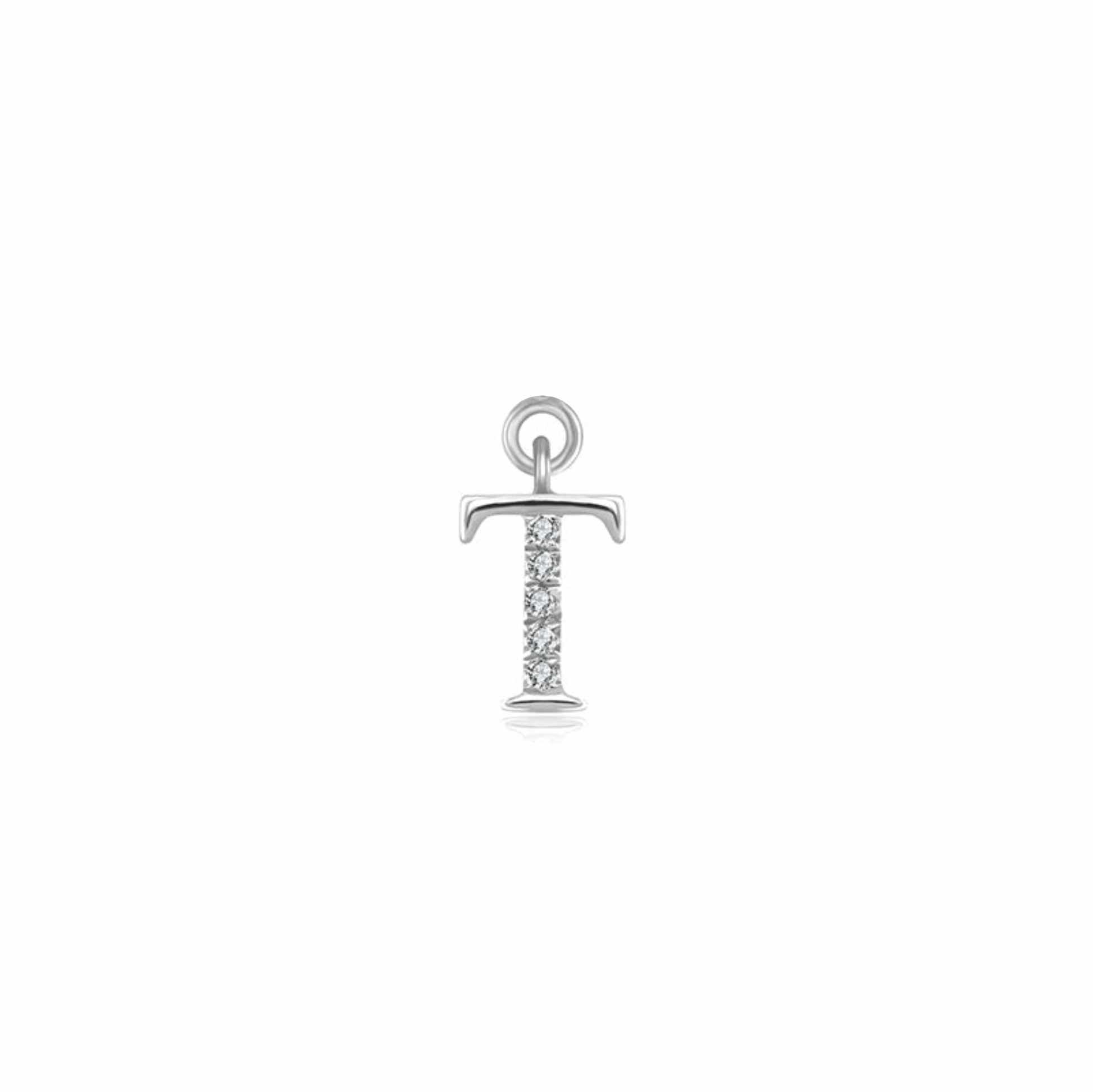 Iced Letter " T " Pendant - Prime & Pure