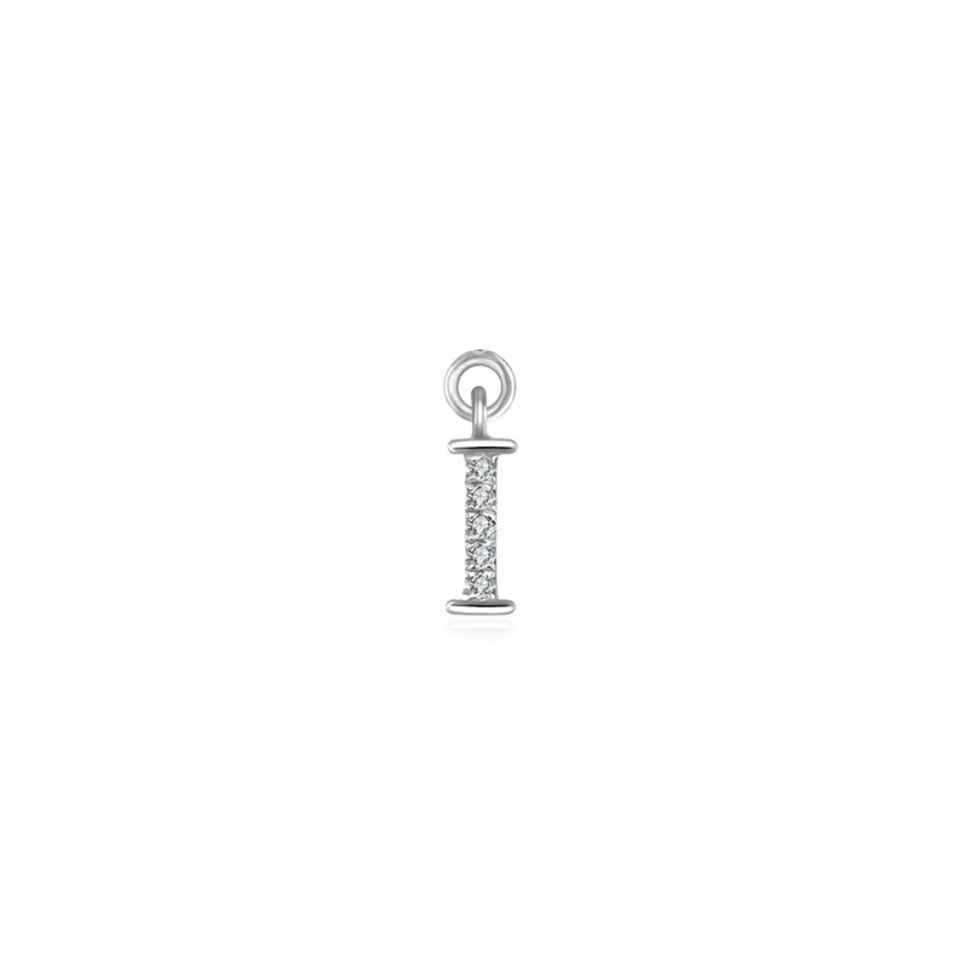 Iced Letter " I " Pendant - Prime & Pure