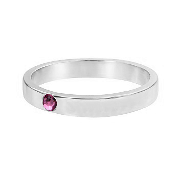 Birthstone Engraved Name Ring - Prime & Pure