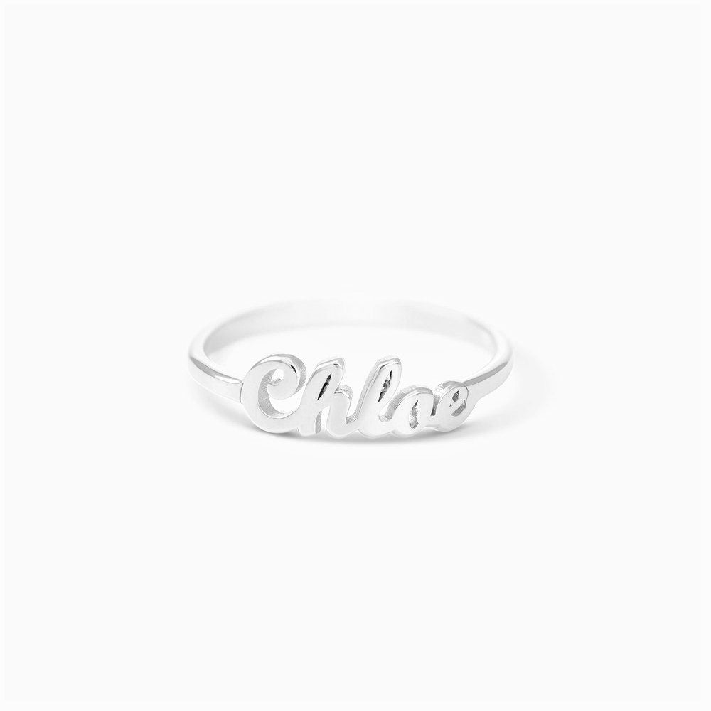 Custom name deals ring silver