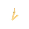 Prime & Pure 9K Yellow Gold Initial Pendant Letter V - Prime & Pure