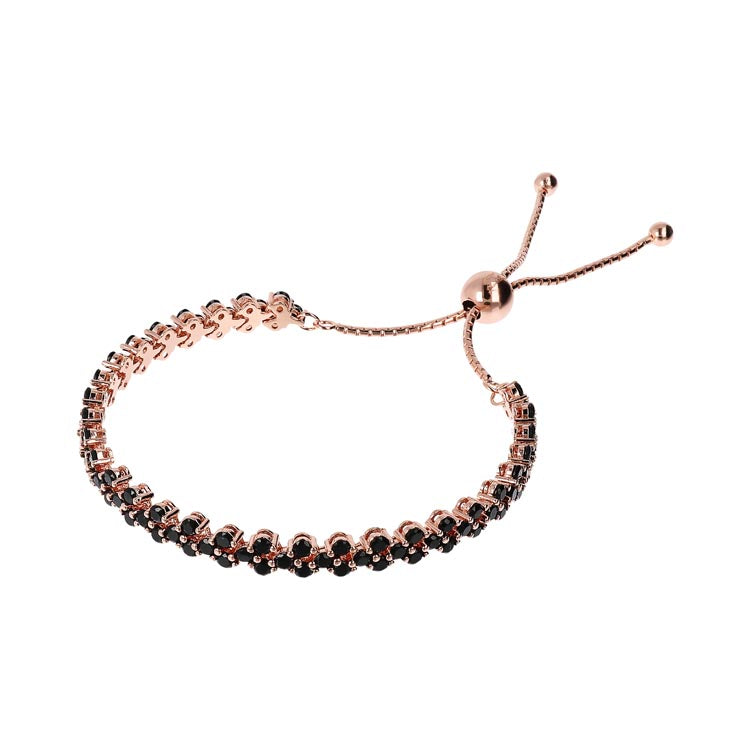 Bronzallure Altissima Black Tennis Bracelet 23.5cm - Prime & Pure