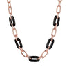 Bronzallure Variegata Black Onyx Link Necklace 48.3CM - Prime & Pure