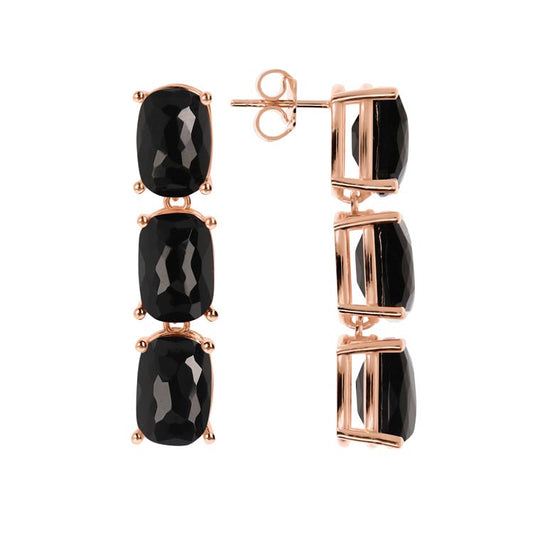 Bronzallure Variegata Black Onyx Earrings - Prime & Pure