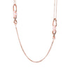 Bronzallure Variegata Rose Quartz Link Necklace 91.4cm - Prime & Pure