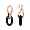 Bronzallure Variegata Black Onyx Link Earrings - Prime & Pure