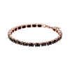 Bronzallure Variegata Black Spinel Cush Stone Bracelet - Prime & Pure