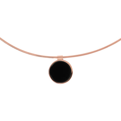 Bronzallure Alba Flat Stone Choker Necklace - Prime & Pure