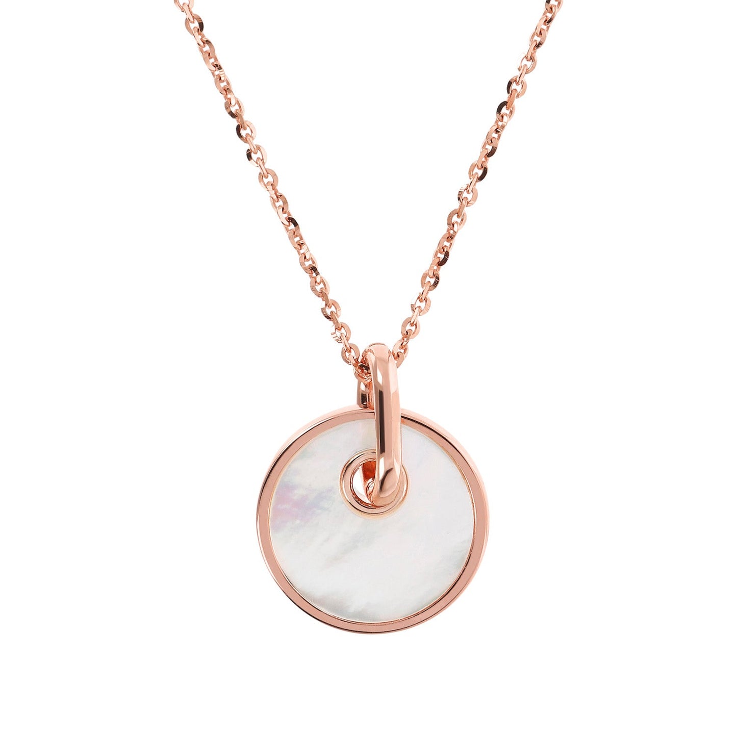 Bronzallure Alba Round Disc Necklace 40.6cm - Prime & Pure